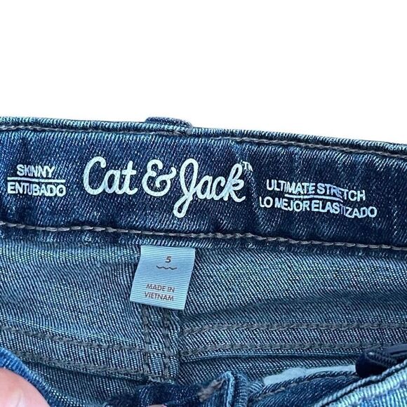Cat & Jack Girl’s Medium Wash Ultimate Stretch Skinny Denim Jeans Size 5 - Picture 5 of 9